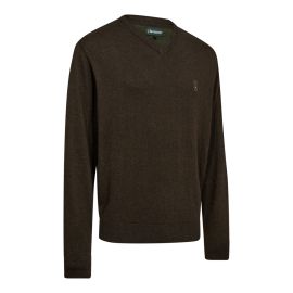  Deerhunter Harrington V-neck Knit brown sveter 8118