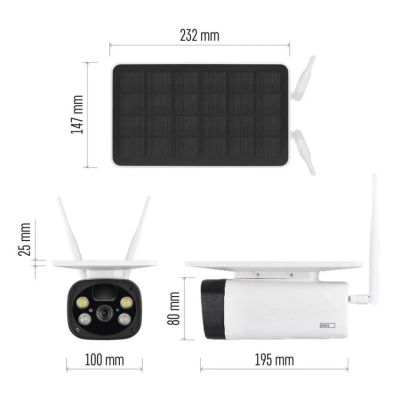 GoSmart Vonkajšia batériová kamera IP-600 EYE s Wi-Fi a solárnym panelom