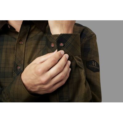 Härkila Driven Hunt Olive Green flannel košeľa