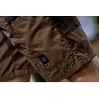 Härkila Fjell dark earth/shadow brown krátke nohavice