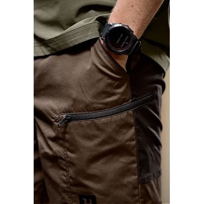 Härkila Fjell dark earth/shadow brown krátke nohavice