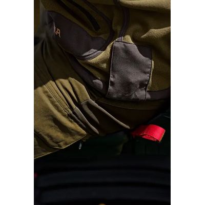 Härkila Kamko fleece dark olive/arabian spice obojstranná bunda