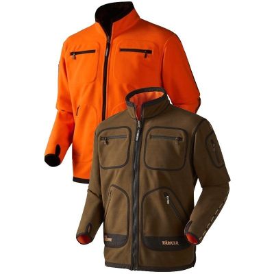 Härkila kamko fleece obojstranná bunda hunting green/ orange blaze