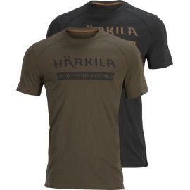 HÄRKILA LOGO zelené/čierne TRIČKO 2 KS/BALENIE