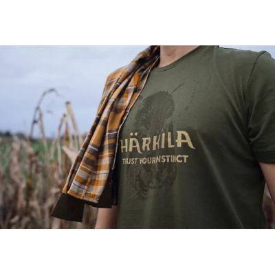 Härkila Wildboar logo pánske tričko forest night