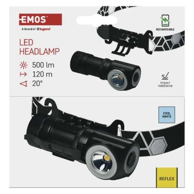LED nabíjacia čelovka P3544, 500 lm, Li-Ion 800 mAh