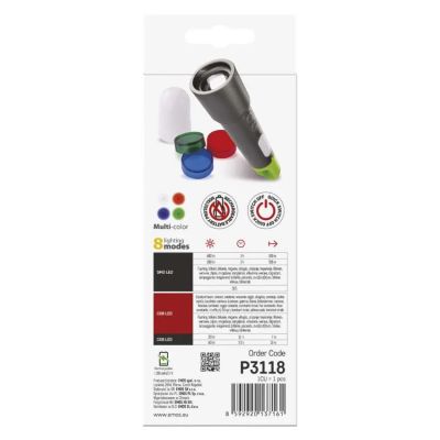LED nabíjacie ručné kovové svietidlo, 600 lm, 1 200 mAh P3118