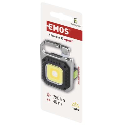 Nabíjacia mini LED baterka - prívesok na kľúče, 750 lm
