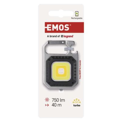 Nabíjacia mini LED baterka - prívesok na kľúče, 750 lm