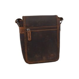 Pánske kožené crossbody tmavohnedý hunter 250906