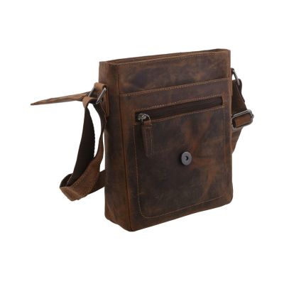 Pánske kožené crossbody tmavohnedý hunter 250909