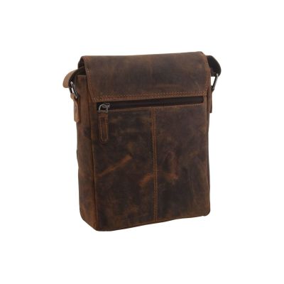 Pánske kožené crossbody tmavohnedý hunter 250909