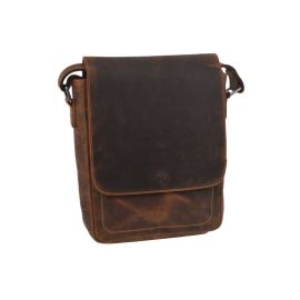 Pánske kožené crossbody tmavohnedý hunter 250909