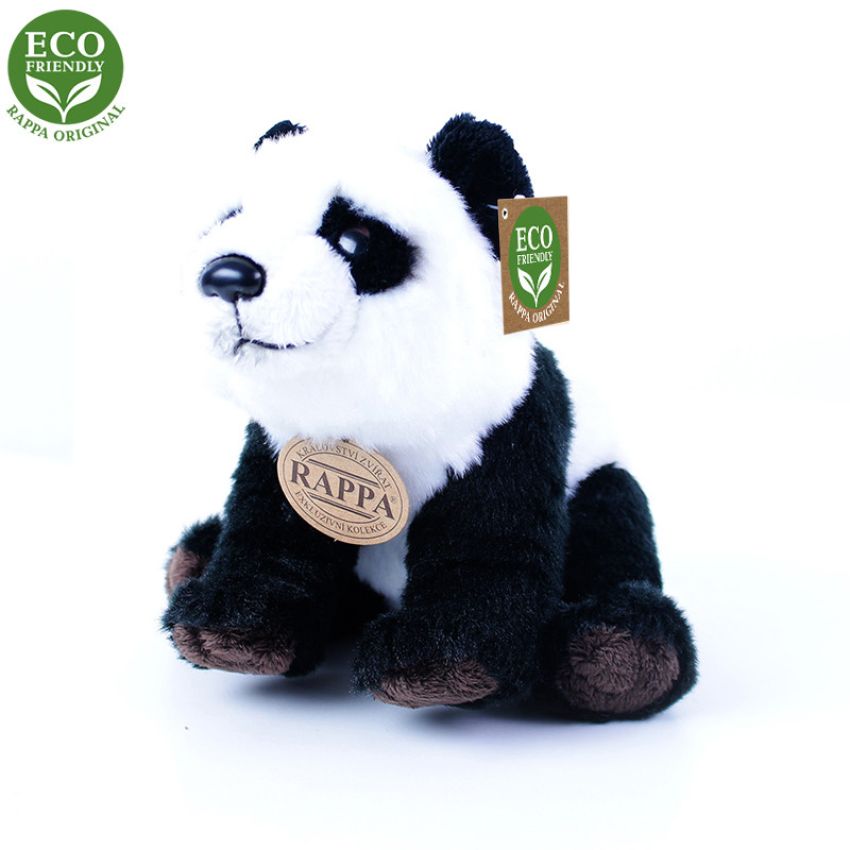 Hlavný obrázok PLYŠOVÁ PANDA SEDIACI ALEBO STOJACI 22 CM, ECO-FRIENDLY