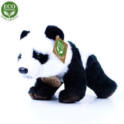 PLYŠOVÁ PANDA SEDIACI ALEBO STOJACI 22 CM, ECO-FRIENDLY