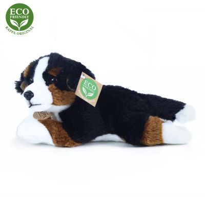 PLYŠOVÝ BERNSKÝ SALAŠNÍCKY PES LEŽIACI 23 CM ECO-FRIENDLY