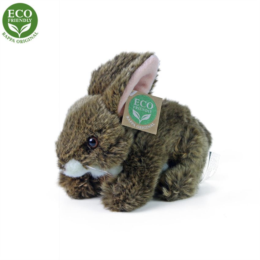Hlavný obrázok PLYŠOVÝ KRÁLIK HNEDÝ LEŽIACI, 17 CM, ECO-FRIENDLY