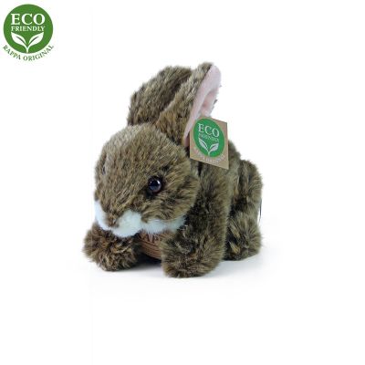 PLYŠOVÝ KRÁLIK HNEDÝ LEŽIACI, 17 CM, ECO-FRIENDLY