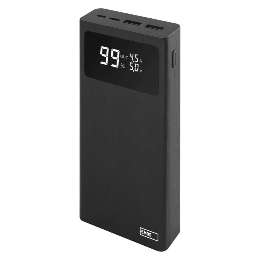 Hlavný obrázok Power banka EMOS BetaQ 20, 20 000 mAh, 22,5 W, čierny