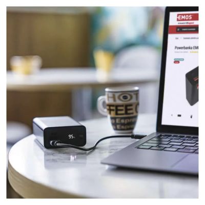 Power banka EMOS NTBF20, 20 000 mAh, 65 W PD, čierny