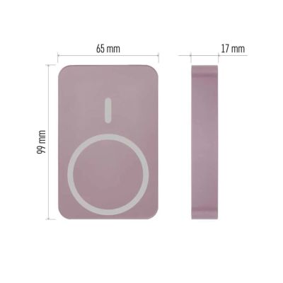Power banka EMOS WI 1046, 10 000 mAh, 20 W+Wireless, lososová