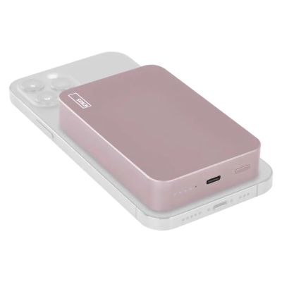Power banka EMOS WI 1046, 10 000 mAh, 20 W+Wireless, lososová