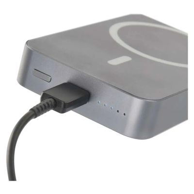 Power banka EMOS WI 1046, 10 000 mAh, 20 W+Wireless, šedá