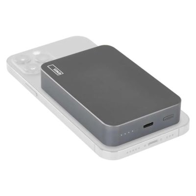 Power banka EMOS WI 1046, 10 000 mAh, 20 W+Wireless, šedá