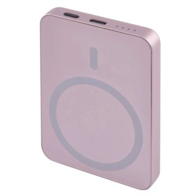 Power banka EMOS WI 522, 5 000 mAh, 20 W+Wireless, lososová