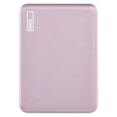 Power banka EMOS WI 522, 5 000 mAh, 20 W+Wireless, lososová