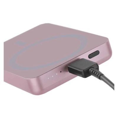 Power banka EMOS WI 522, 5 000 mAh, 20 W+Wireless, lososová