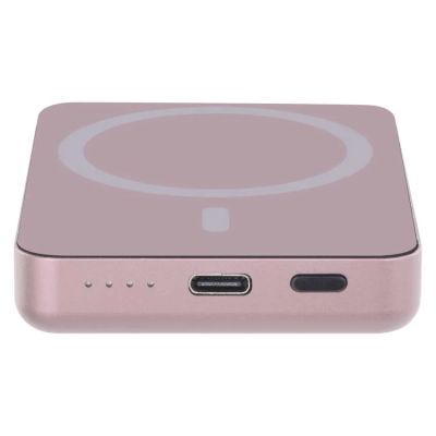 Power banka EMOS WI 522, 5 000 mAh, 20 W+Wireless, lososová