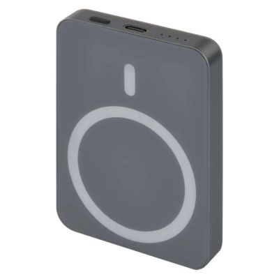 Power banka EMOS WI 522, 5 000 mAh, 20 W+Wireless, šedá