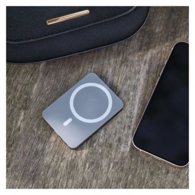 Power banka EMOS WI 522, 5 000 mAh, 20 W+Wireless, šedá