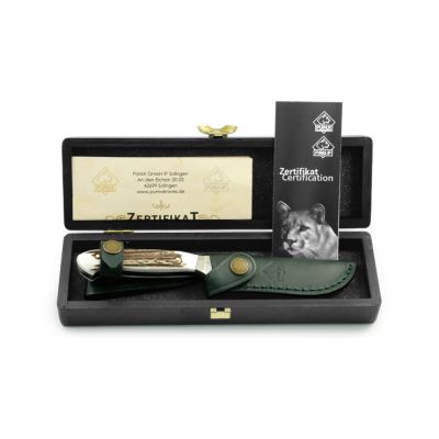PUMA KNIFE 313087 JAGDNICKER 240 SCHWARZ-VERCHROMTER ATZUNG-FIXED BLADE