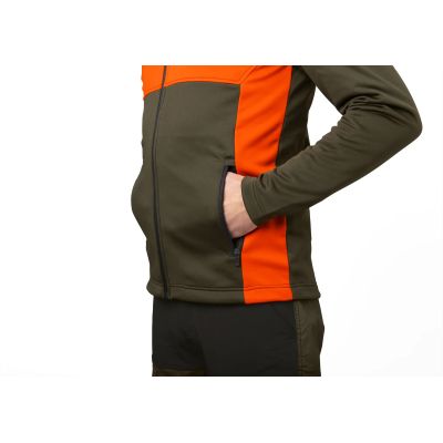 Seeland Elliot fleece mikina pine green/orange