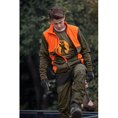 Seeland Elliot fleece mikina pine green/orange