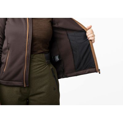 Seeland Emily fleece mikina dark brown dámska