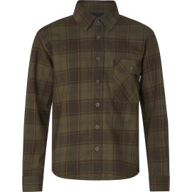 Seeland Glen Junior pine green/dark navy check flanelová košeľa