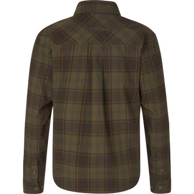 Seeland Glen Junior pine green/dark navy check flanelová košeľa