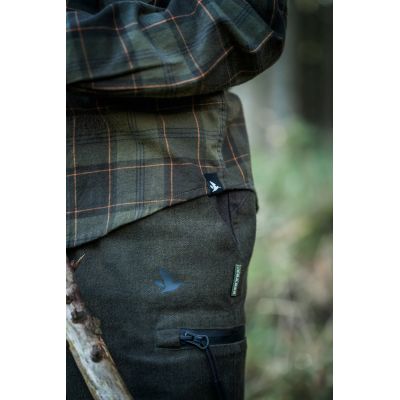 Seeland Glen Junior pine green/dark navy check flanelová košeľa