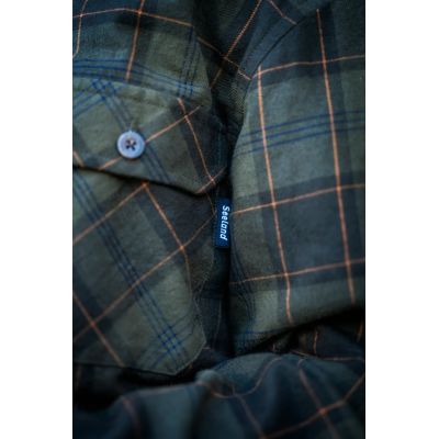 Seeland Glen Junior pine green/dark navy check flanelová košeľa