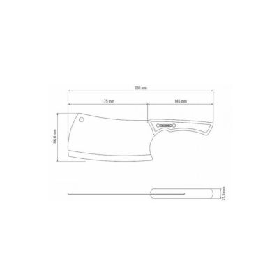 Sekáč na mäso Tramontina Churrasco Black FSC - 17,5 cm